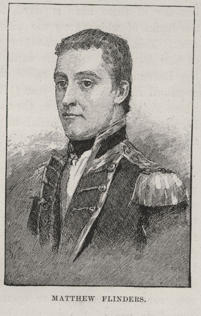 Matthew Flinders. Explorers. Portraits 1890 old antique vintage print picture